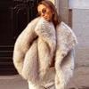 Winter Coats for Women Big Collar Fluffy Faux Fur Coat Women Plush Jacket Vintage Loose Short Female Outerwears