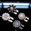 4pcs Women's Elegant Rhinestone Faux Pearl Button Set - Multiple Styles Available, Detachable Clip Design, Suitable for Dresses/Suits/Shirts