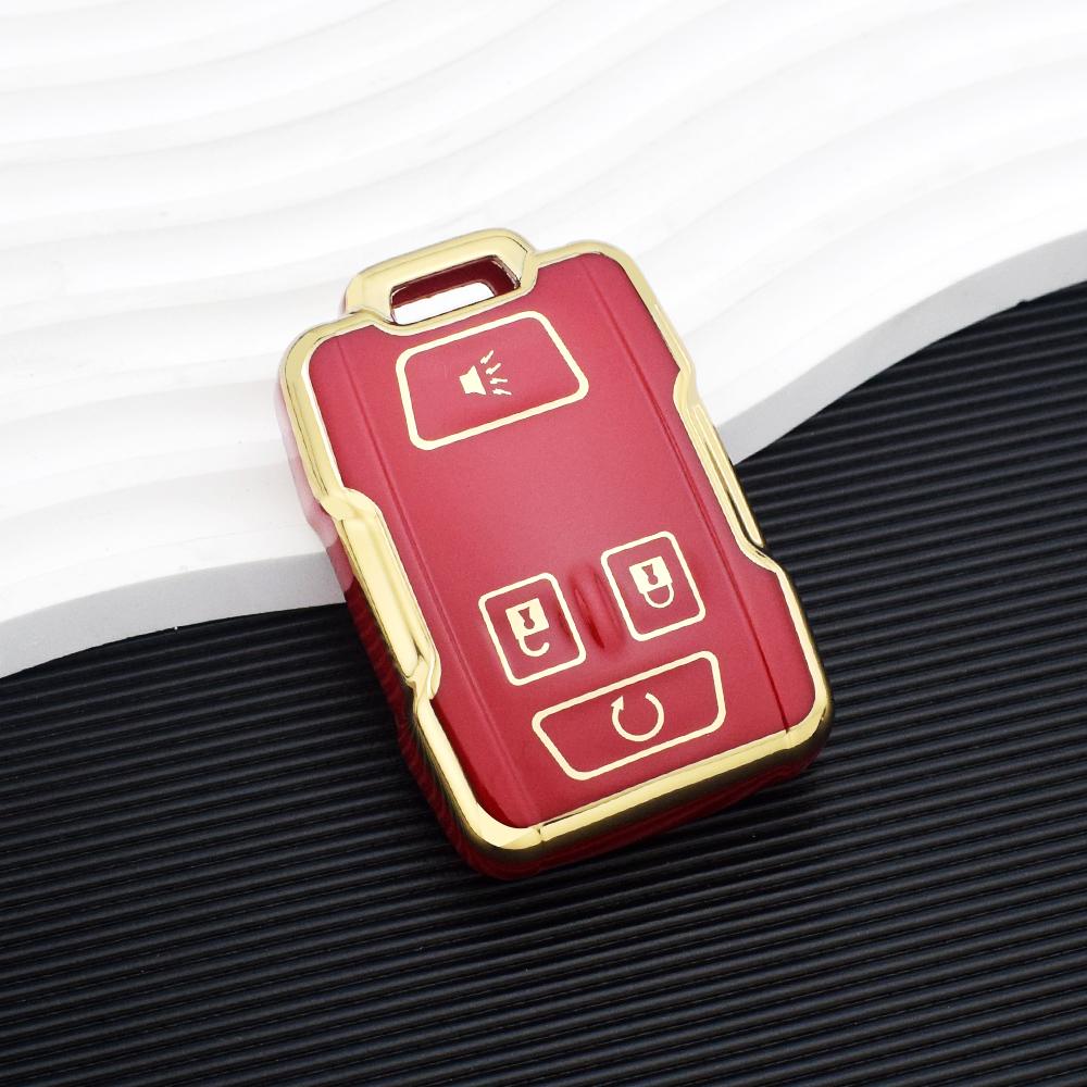 TPU Car Key Cover Case Fob for Chevrolet Suburban Silverado GMC Terrain Yukon Tahoe Sierra Smart Auto Accessories Key Ring