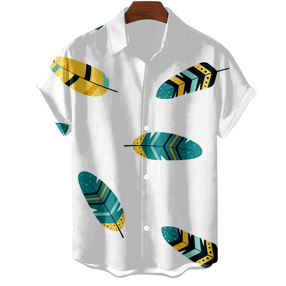Mode Original Herrenhemd Hawaii Lässig Herren Slim Fit Kurzarm Oberteile Übergröße Einfach Federdruck Camisa MasculinaA
