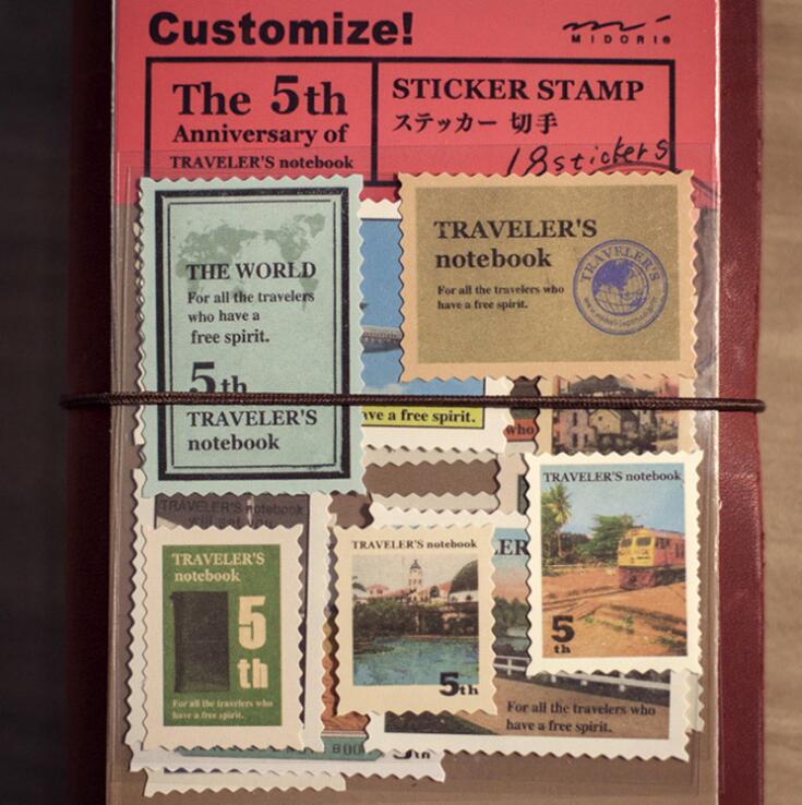 Vintage Travel Stamps Stationery Sealing Label Stickers Scrapbooking DIY Diary Decoration Albums TRAVELER'S Notebook