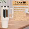 40oz Insulated Tumbler Acuum Cup 2.0 Thermal Mug for with Handle Straw Stainless Steel Hot and Cold Coffee Drinks