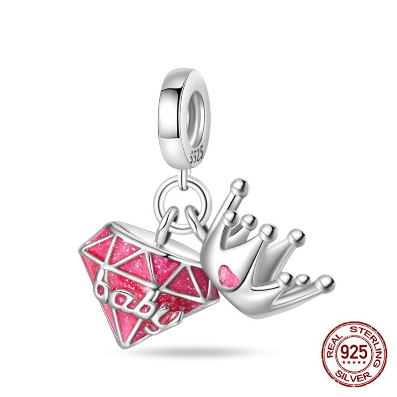 100%Copperpink Series Stars & High Heels Charms Fitoriginal Bracelets Diy Jewelry Making For Women Gift