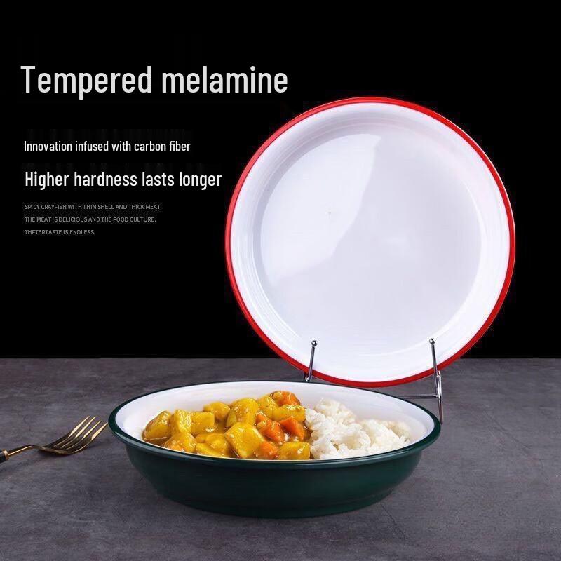 Melamine Imitation Porcelain Deep Round Plates