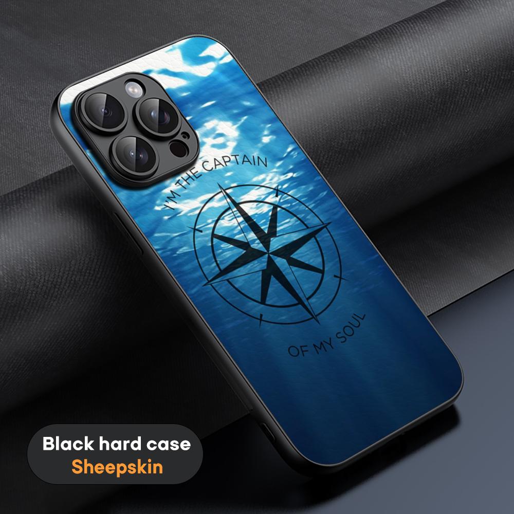

Anchor Nautical Sailor Phone Case For iPhone 16 15 14 13 12 11 Plus Pro Max Limited Edition Black hard case Sheepskin iPhone 12 Pro