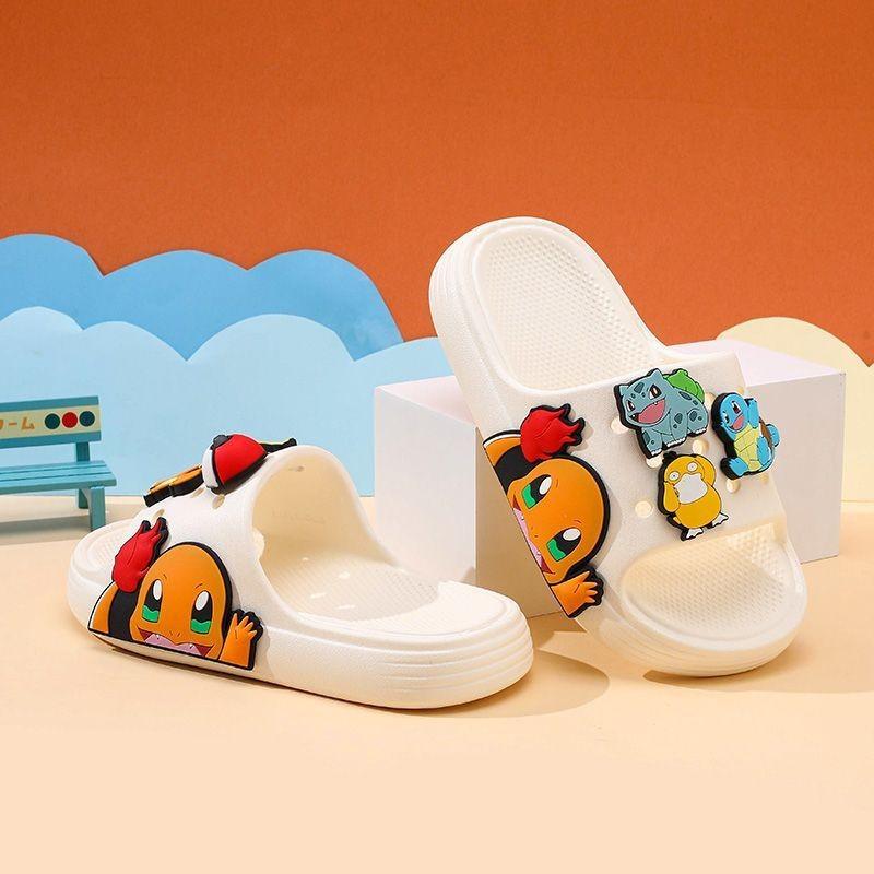 Entzückende Pokémon-Themen-Kinder-Flip-Flops Weiches Eva Indoor Outdoor Rutschfestes Schuhwerk In Verschiedenen Farben