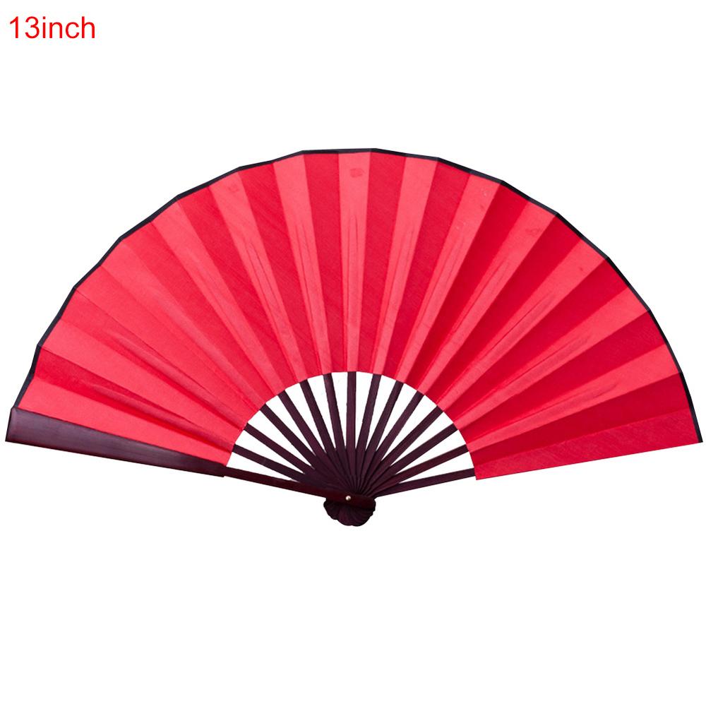 10/13 Inch Folding Fan Hand Silk Cloth DIY Chinese Folding Fan Wooden Bamboo Antiquity Fold Fans  For DIY Writing And Painting