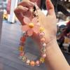 1PC Macaron Color Bead Mobile Phone Lanyard, Japanese and Korean Ins Wind Handmade Beaded Flower Mobile Phone Chain, Wrist Rope
