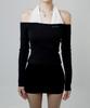 Linhalin Twisted Halter Layered Top