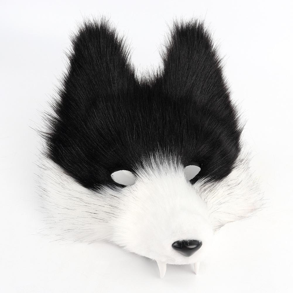 Fox Wolf Mask And Tail Set For Girls Halloween Cat Mask Tail Cosplay Fox Mask Wolf Tail Costumes Accessories For Party