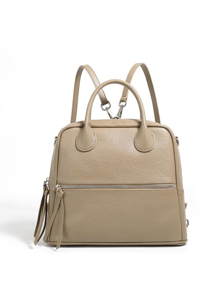 

Жіночий багатофункціональний рюкзак з коров ячої шкіри рослинного дублення: Сумка великої місткості та сумка через плече