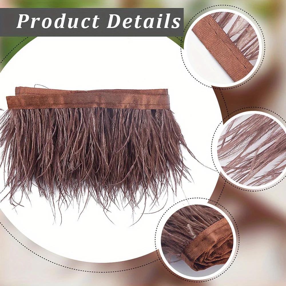 1/5/10M Ostrich Feather Trim 8-10cm Plumes Fringe Ribbon for DIY Sewing Clothing Feathers Wedding Dress Decoration Accessories