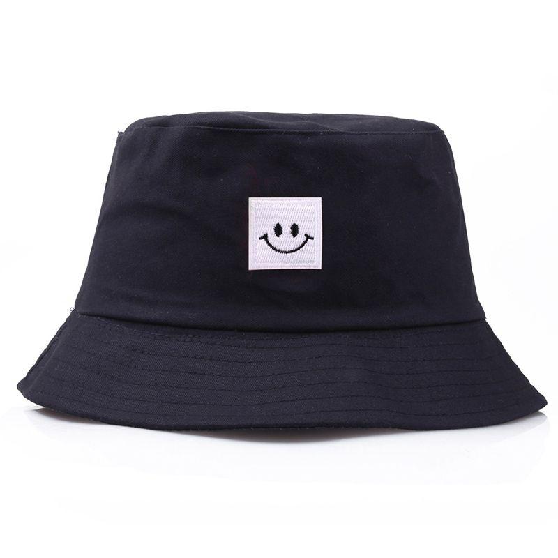 Smiley Face Patch Folding Fisherman Bucket Hat For Unisex Men And Women Outdoor Fun