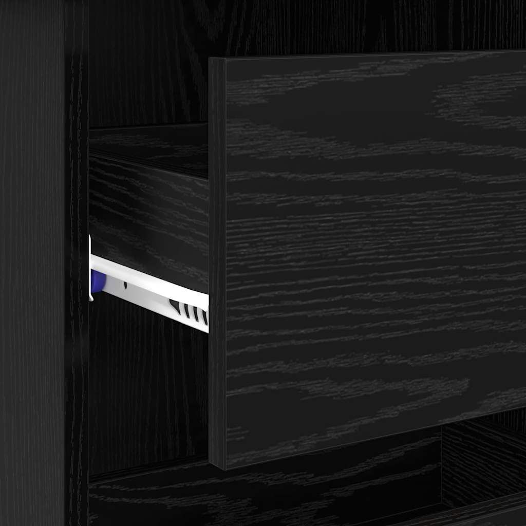 Desk Black Oak Effect 90 x 37.5 x 75 cm