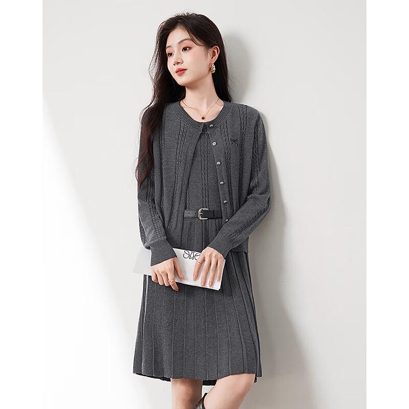 Женский элегантный комплект: жакет с длинным рукавом и короткое платье One Size