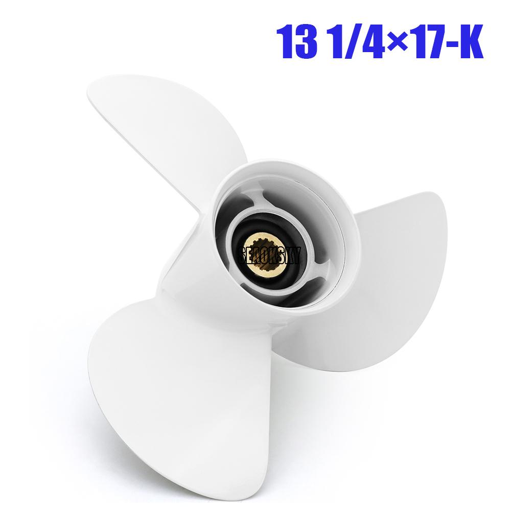 

6E5-45945-01-EL-00 13 1/4x17-K aluminum alloy propeller for Yamaha 75HP 85HP 90HP 115HP Outboard Motor белый