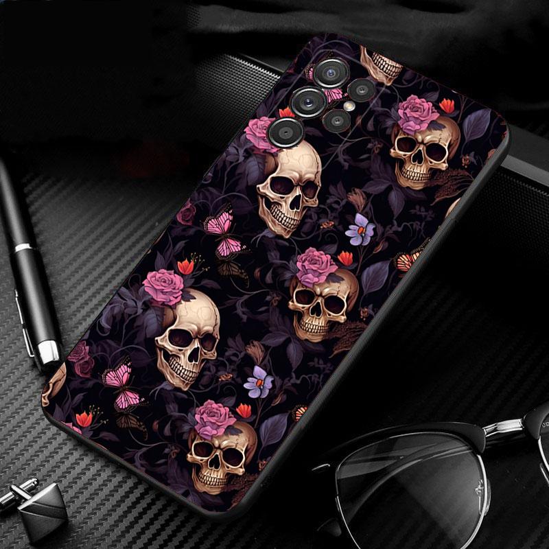 Custodia per Telefono Teschio Per Samsung Galaxy S26 S25 S24 S23 S22 Ultra S23 S22 S25 Plus S24 FE S26Edge