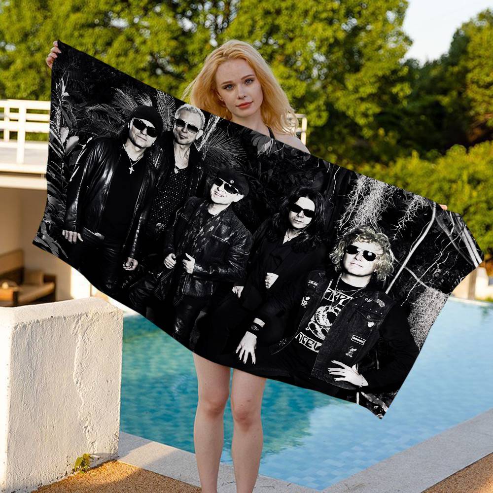 Band S-Scorpion Microfiber Printed Beach Towel Mountain Climbing Yoga Beach Swimming Running Absorbent Soft Towel