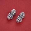 Sterling Silver 999 Pure Pixiu Coin Beads for DIY Wealth-Attracting Bracelet