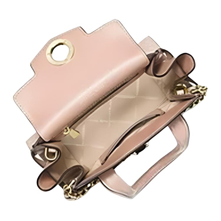 Michael Kors Borsa a tracolla Carmen Vintage Color Block con catena intrecciata da donna Borsa a mano Rosa 30T0GNMM0B-BALLET