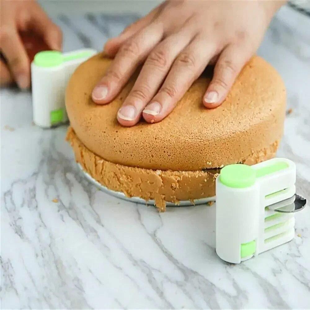 2 kusy / sada 5 vrstev Nůž na krájení chleba Rozdělovač Kráječ toastů Kráječ chleba Potravinářský plast Kráječ na dorty a chleba