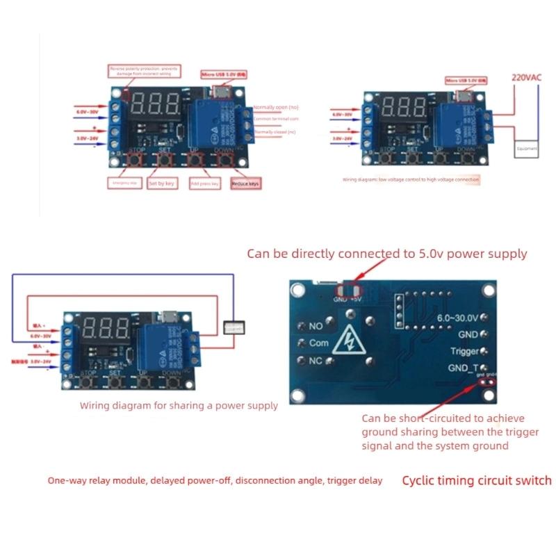 1 Channel 5V Programmable Delay Timer Module Housing Low Resistance Development Board for Home Automation