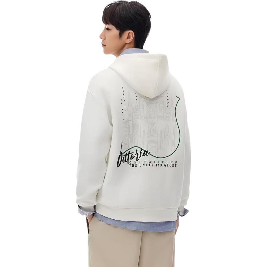 Anta Comfortable Simple Loose Hooded Letter Versatile Casual Sweatshirt Men sweatshirt 152548710S-1