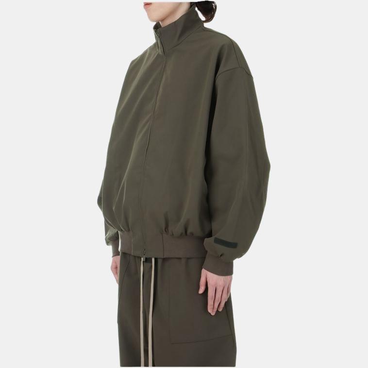 Fear of God Essentials Bonded Nylon Bomber Jacket Brown Men Outerwear 202HO246445F