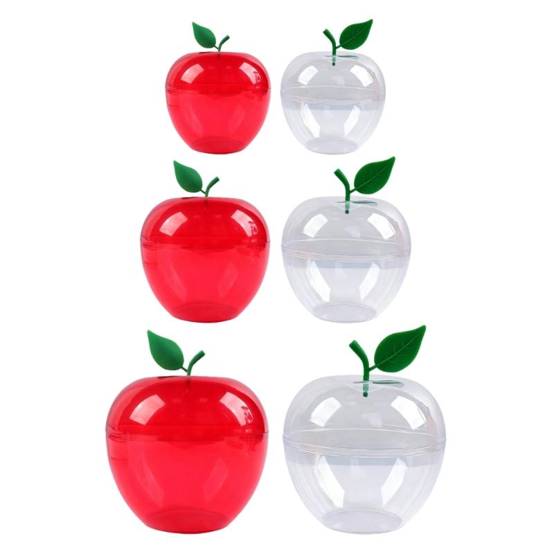Realistic Apples Shaped Plastic Candy Box For Party Decorations And Gift Packaging Back to School Party Supplies