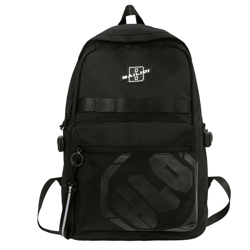 

Студенческий школьный женский рюкзак большой емкости для путешествий, мужские цветные рюкзаки чёрный