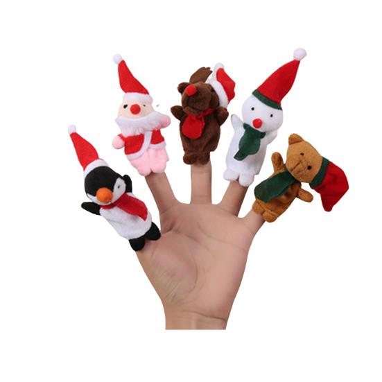 Cartoon Finger Puppet Set Plush Hand Puppets for Storytelling Early Education Soothing Doll Plush Toy Birthday Party Christmas Gifts