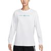 Nike Sportswear Printed Loose Fit Crew Neck Long Sleeve T-Shirt Women Tops White FZ3489-100
