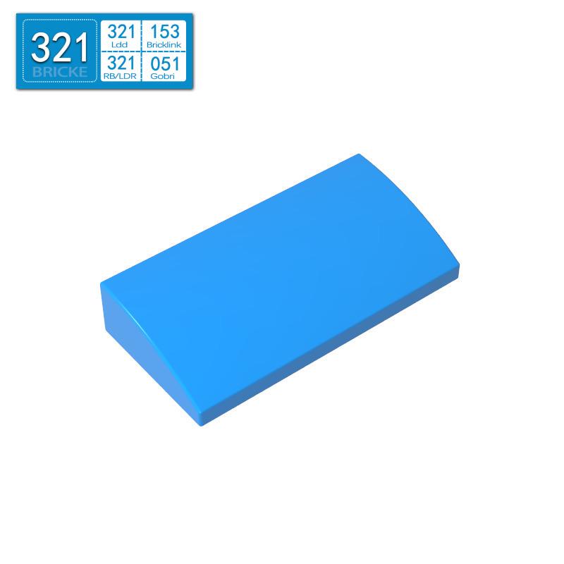 BRICKE Curved 2x4 Brick (Compatible with Lego 88930 & 61068) Loose Building Block Parts 50g (approx. 36 pcs)