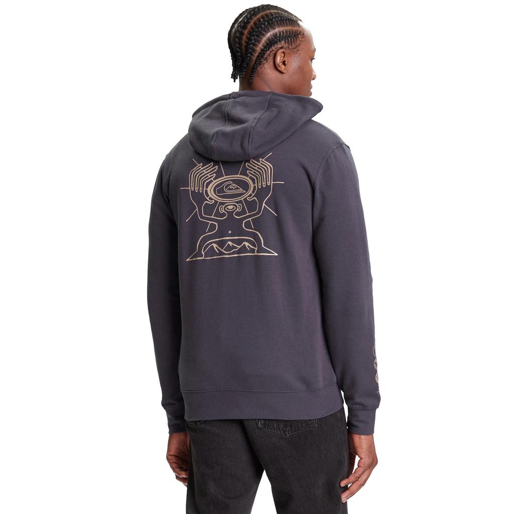Quiksilver Zip Hoodie, Mens Navy Sweatshirt
