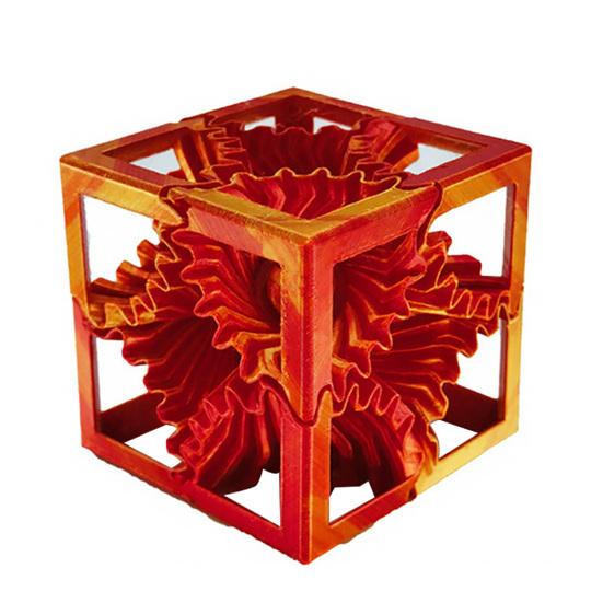 3D-gedruckter Zahnradwürfel Angst Stressabbau Drehbarer Zahnrad Quadratischer Block Reise Tragbar Dreh-Zahnradwürfel Sensorisches Spielzeug