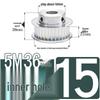 Stepped Timing Pulley 5M, 36 Teeth, T-Slot Width 16/21/27, Bore 5-25mm, BF Type.