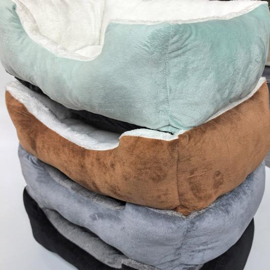 Rectangle Pet Bed Cozy Cat Orthopedic Sofa Bed Warm Plush Dog Calming Bed for Cats Dogs Multiple Sizes Colors