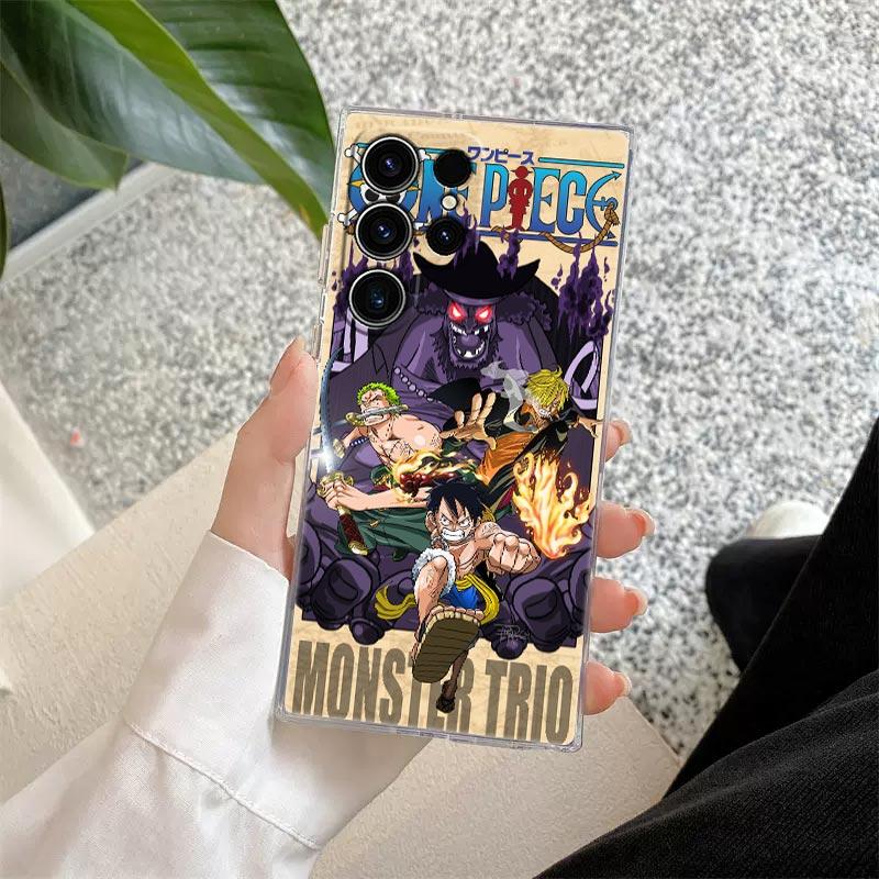 

One Piece Luffy Zoro Sanji S26 Ultra Case For Samsung Galaxy S25 S26 S24 S23 Ultra S22 S20 Plus S21 FE A57 5G Clear Phone Cover Galaxy S20