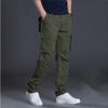2025 Cotton Multi Flap Pockets Men's Straight Leg Cargo Pants Loose Casual Outdoor Pants Men's Work Pants for Hiking Tactical