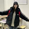 Black Down Cotton Jacket for Women New Winter Thickened Cotton Jacket Korean Style Loose Little Cotton Jacket Student