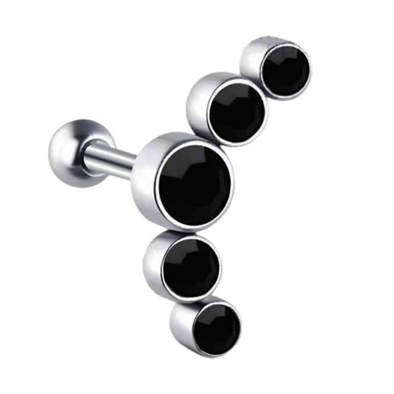 A52E Tragus Piercing Earring Elegant Cartilage Earring Stainless Steel Ear Jewelry Accessories with Czech Crystal