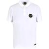 EA7 Solid Badge Stretch Polo Shirt Men Tops White 3DPF21-PJRGZ-1100