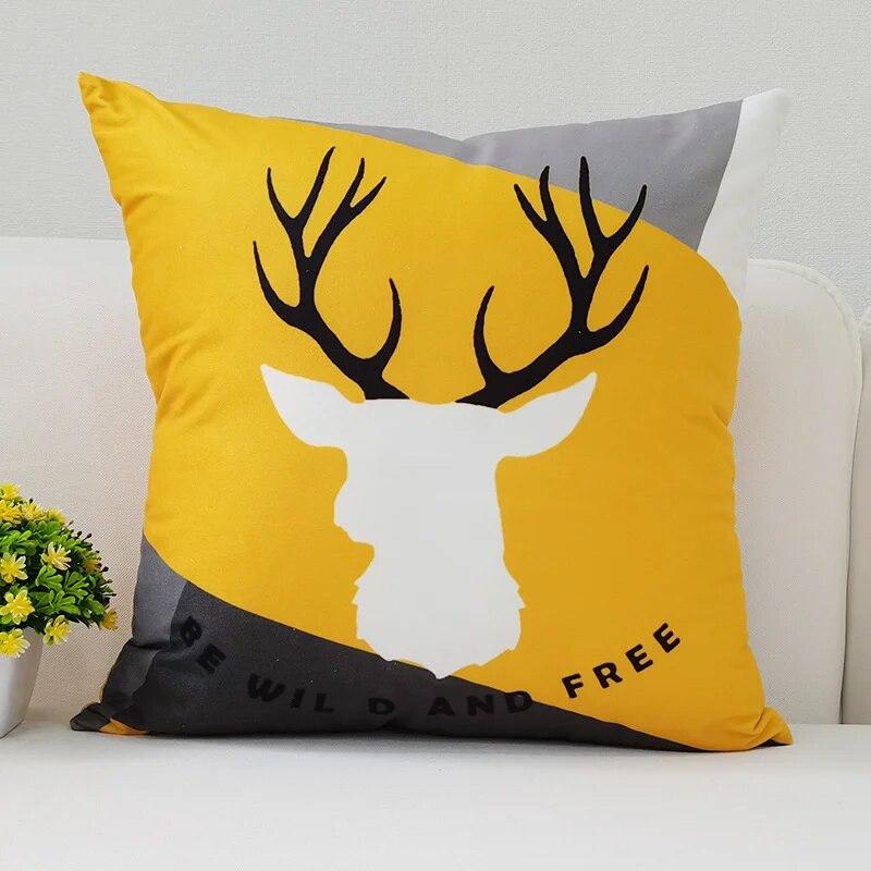 Чехол для подушки с буквами алфавита, чехол для гостиной, автомобиля, черный, желтый, наволочка на заказ, квадратные полиэстеровые наволочки для дома 40x40cm-Polyester