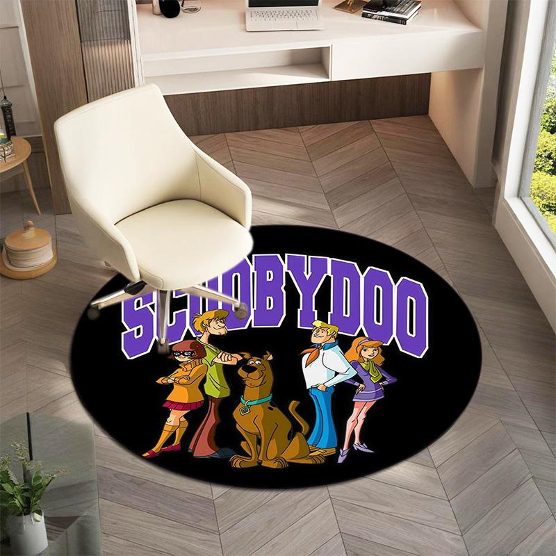 Halloween Supernatural Comedy Adventure Movie Scooby-Doo Round Carpet Soft Home Decoration Corridor Table and Chair Anti Slip Outdoor Floor Mat Rug 16