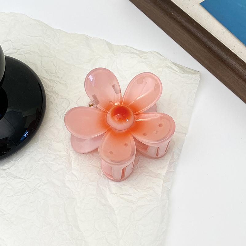 Egg Flower Hair Claw Clip for Women Korean Solid Color Flower Grab Clip Simple Fashion Shark Clip Girl Hair Accessories
