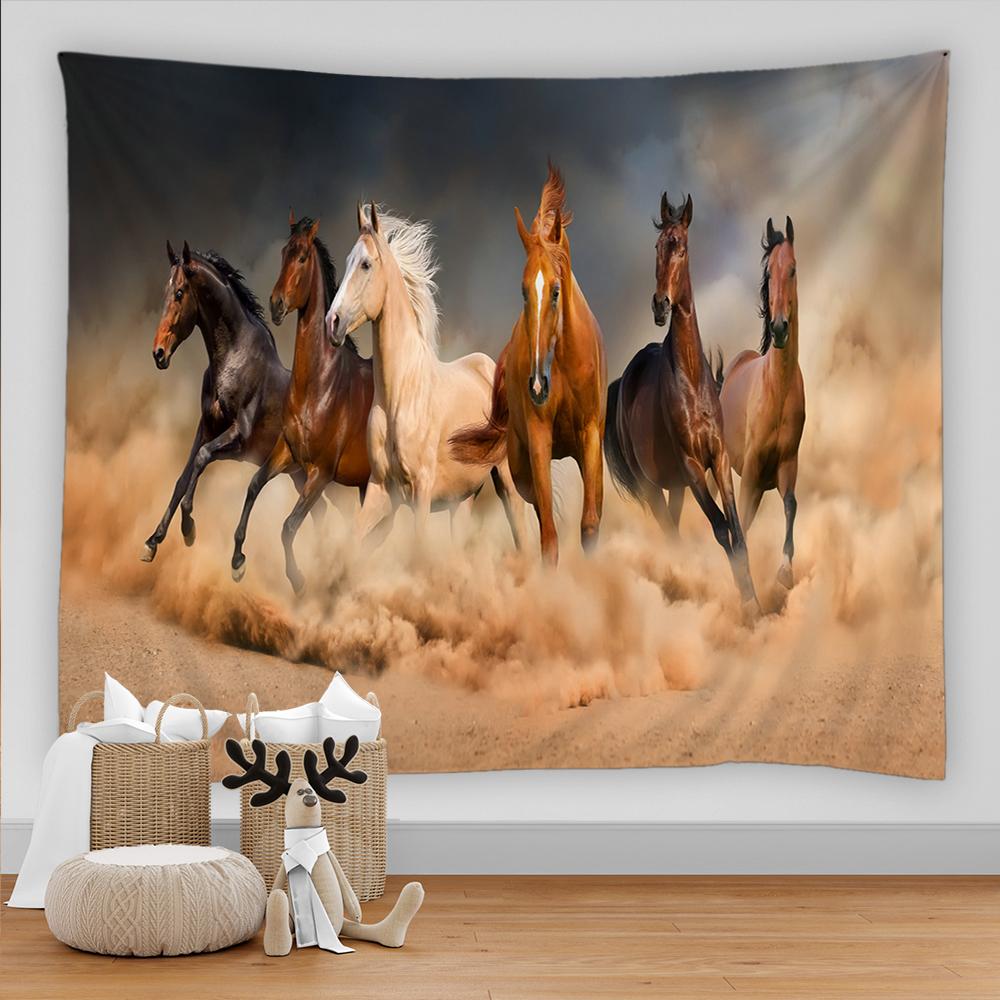 Pentium Horse Sunset Print Wall Hippie Tapestry Home Decor Tapestry Rug Hanging Large Sofa Blanket