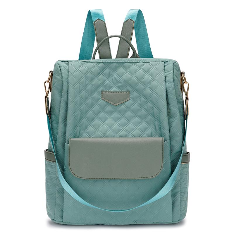 Рюкзак большой емкости Женский однотонный дорожный рюкзак зелёный