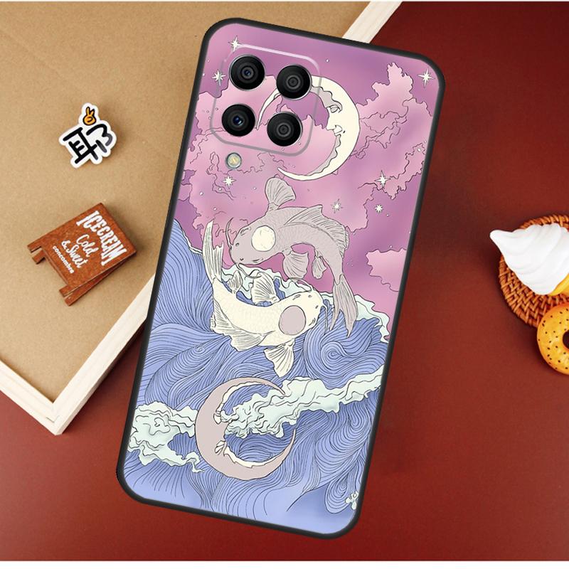 Ying Yang Koi Fish Case For Samsung Galaxy M16 M36 M56 M06 M52 M32 M12 M54 M34 M14 M35 M55 M15 M11 M31 M13 M53