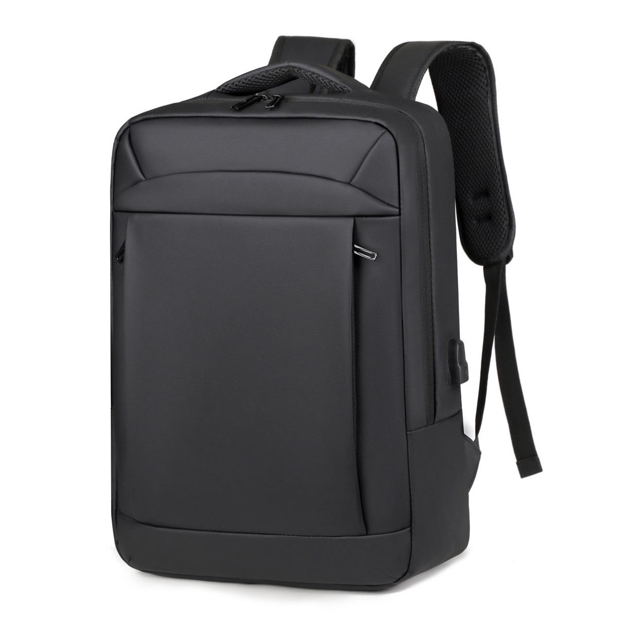 

Премиальный однотонный многосекционный рюкзак для ноутбука и путешествий чёрный