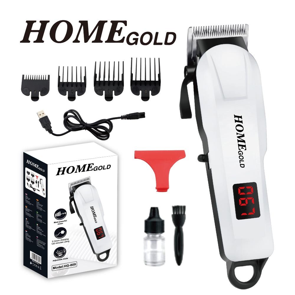 

Парикмахерская Специальные электрические ножницы Push Shears Стальная режущая головка Электрический фейдер Бытовая зарядка Бесшумная машинка для стрижки волос с цифровым дисплеем HG--809